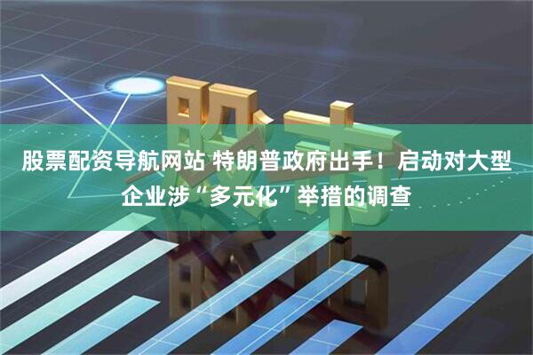 股票配资导航网站 特朗普政府出手！启动对大型企业涉“多元化”举措的调查